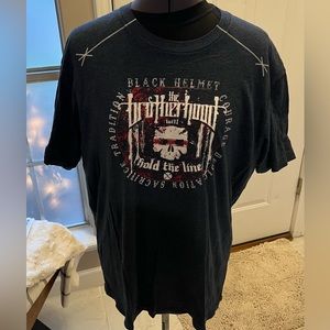 Black Helmet Brotherhood T-shirt by Next Level size L